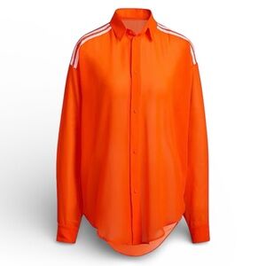 *NWT* Adidas x Ivy Park Women's Sheer Cover-Up Shirt - Solar Orange - (S)